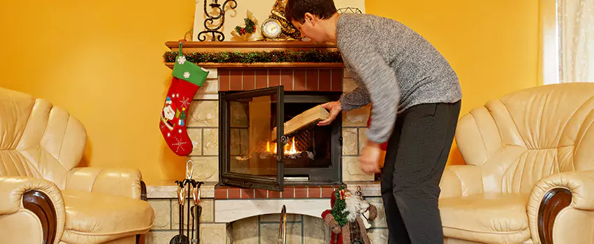 Rusted Metal Fireplace Restoration in Winter Springs, Florida